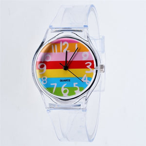 Transparent Clock Silicon Watch Women