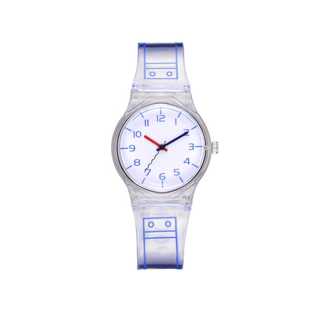 Transparent Clock Silicon Watch Women