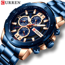Load image into Gallery viewer, CURREN Watches Men Stainless Steel Band